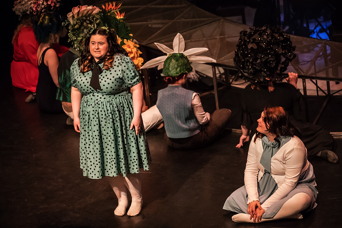 ArtsCentreEHU's tweet photo. Just LOOK at these FANTASTIC shots from the World Premiere performance of The Girl In The Hat by @edpayneauth and @tinygiantprods that we hosted last night, featuring our incredible EHU students. Night two tonight!

@edgehill @StudentsEHU @EHUPerfArts https://t.co/YsB6uftN4d