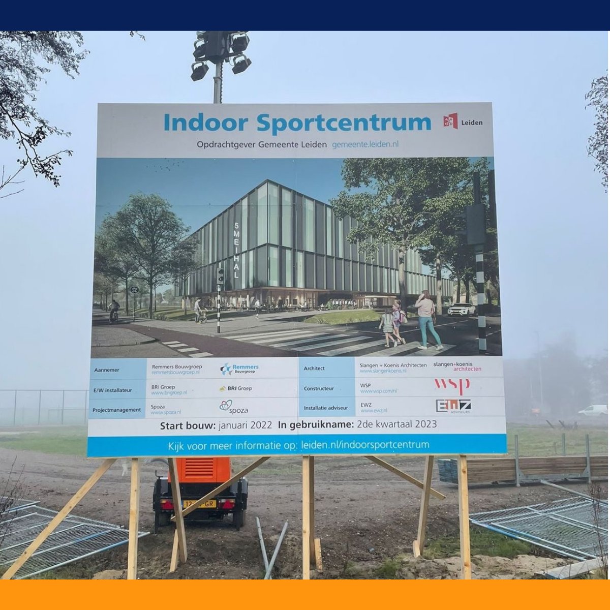 De bouw van het indoor sportcentrum te Leiden is van start gegaan. 

Lees meer➡️ ewz.nl/start-bouw-ind…