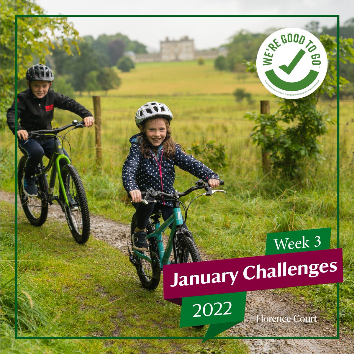 NationalTrustNI's tweet photo. Challenge yourself to pick up the pace this weekend along the miles of family-friendly trails at Florence Court. Bike hire available.
#EveryoneNeedsNature #JanuaryChallenges
https://t.co/2HmnIIH1Aw https://t.co/ooq4jgs5yE
