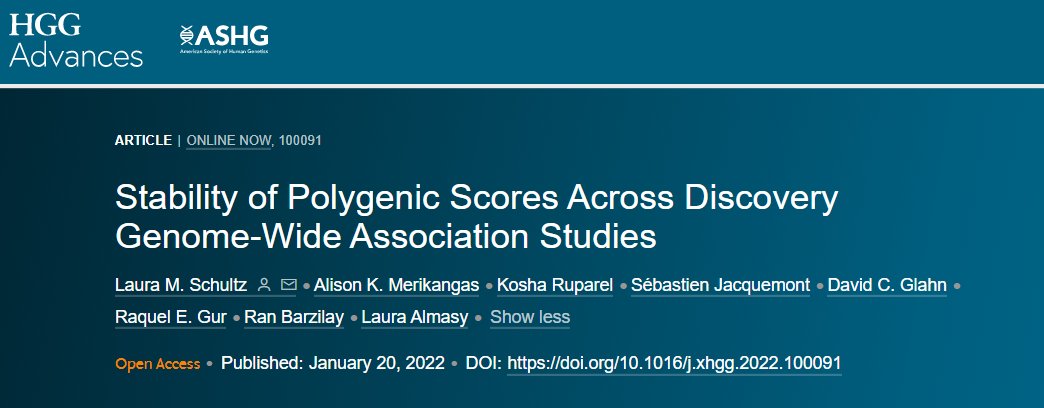 HGGAdvances's tweet photo. New! Check out this new exploration of polygenic score stability from @Laura_M_Schultz et al.  #OA #GWAS
https://t.co/yMYxujMFWj https://t.co/lmTZHjah3G