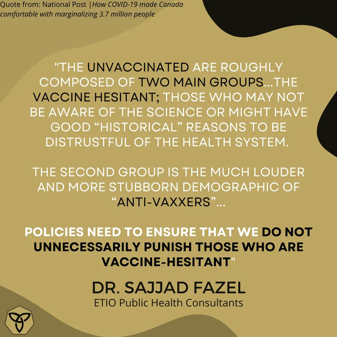 We need to ensure that we deploy more education and advocacy resources to assist the vaccine-hesitant to get vaccinated while having consequences for those who are anti-vaccine and disregard the science and it's impact on society. Read the article here: buff.ly/33xGGVQ