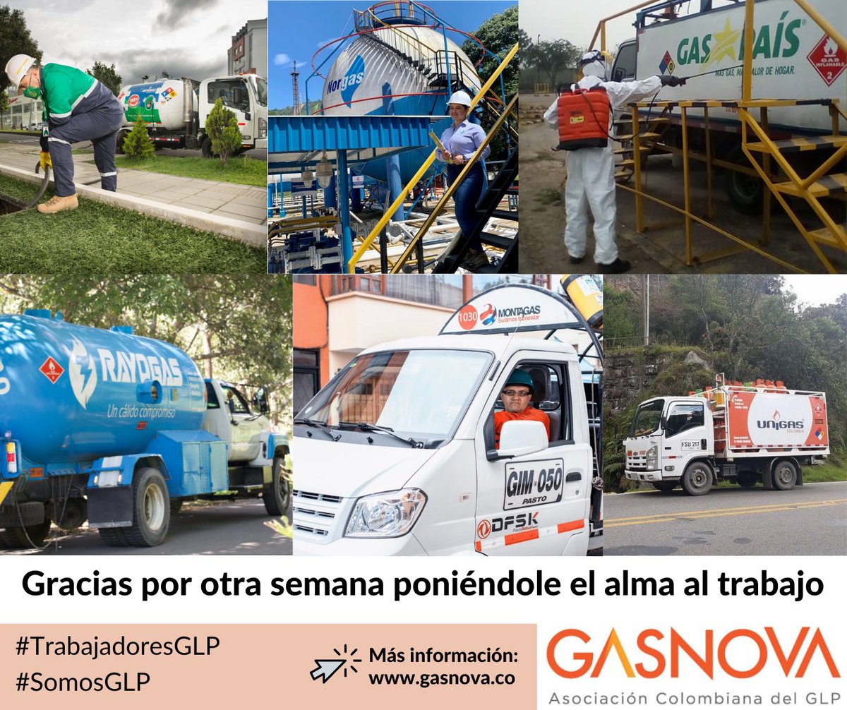 #SomosGLP #LaEnergíaEstáContigo Gracias a nuestros #TrabajadoresGLP por otra semana de trabajo poniéndole el corazón a su importante trabajo de llevar el #GasLP a todos los rincones de Colombia. <a href="/Superservicios/">Superservicios</a>