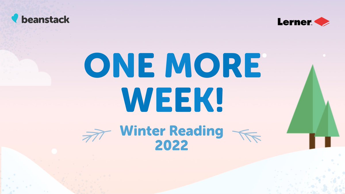 beanstackapp's tweet photo. Just ONE WEEK left of #WinterRead2022 with @LernerBooks! Let's keep it up and #ReadforaBetterWorld. https://t.co/0LqIqPiXv1