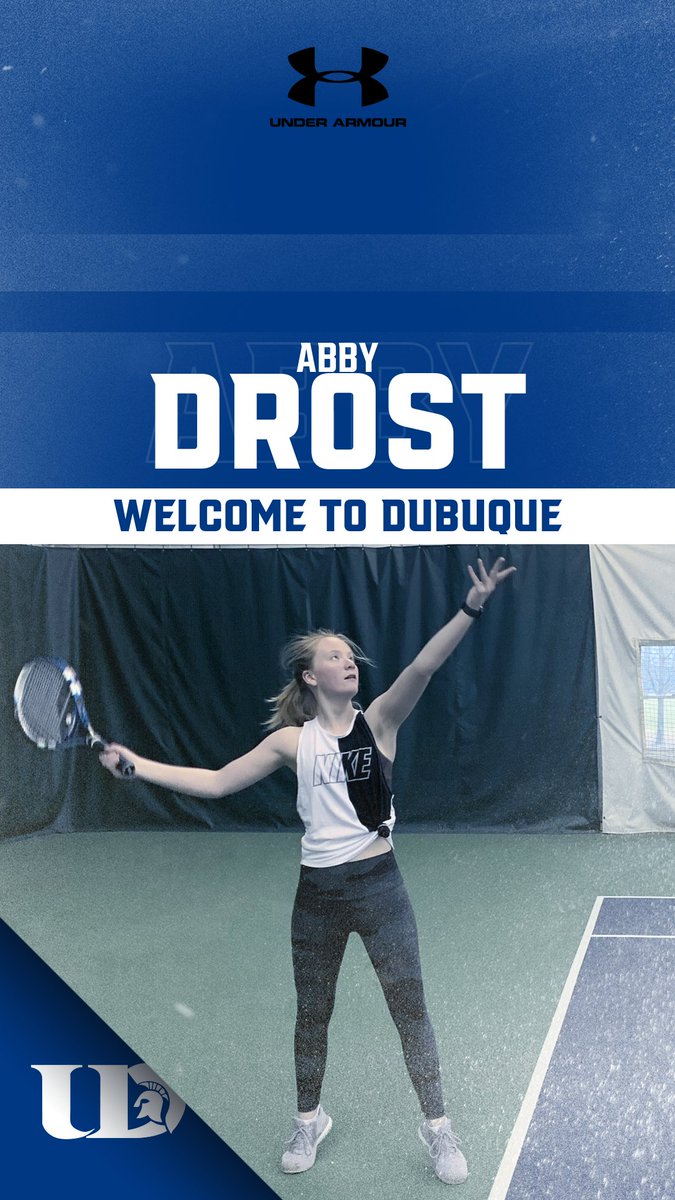 UDSpartanTennis's tweet photo. 🚨 COMMITMENT ALERT 🚨

We are so excited to introduce our first recruit for the 2022 season! Abby Drost, from Oskaloosa, Iowa, she's staying in-state to pursue her degree in aviation. Excited to have you here and welcome to the UD Tennis family! https://t.co/sTsO5U2I0F