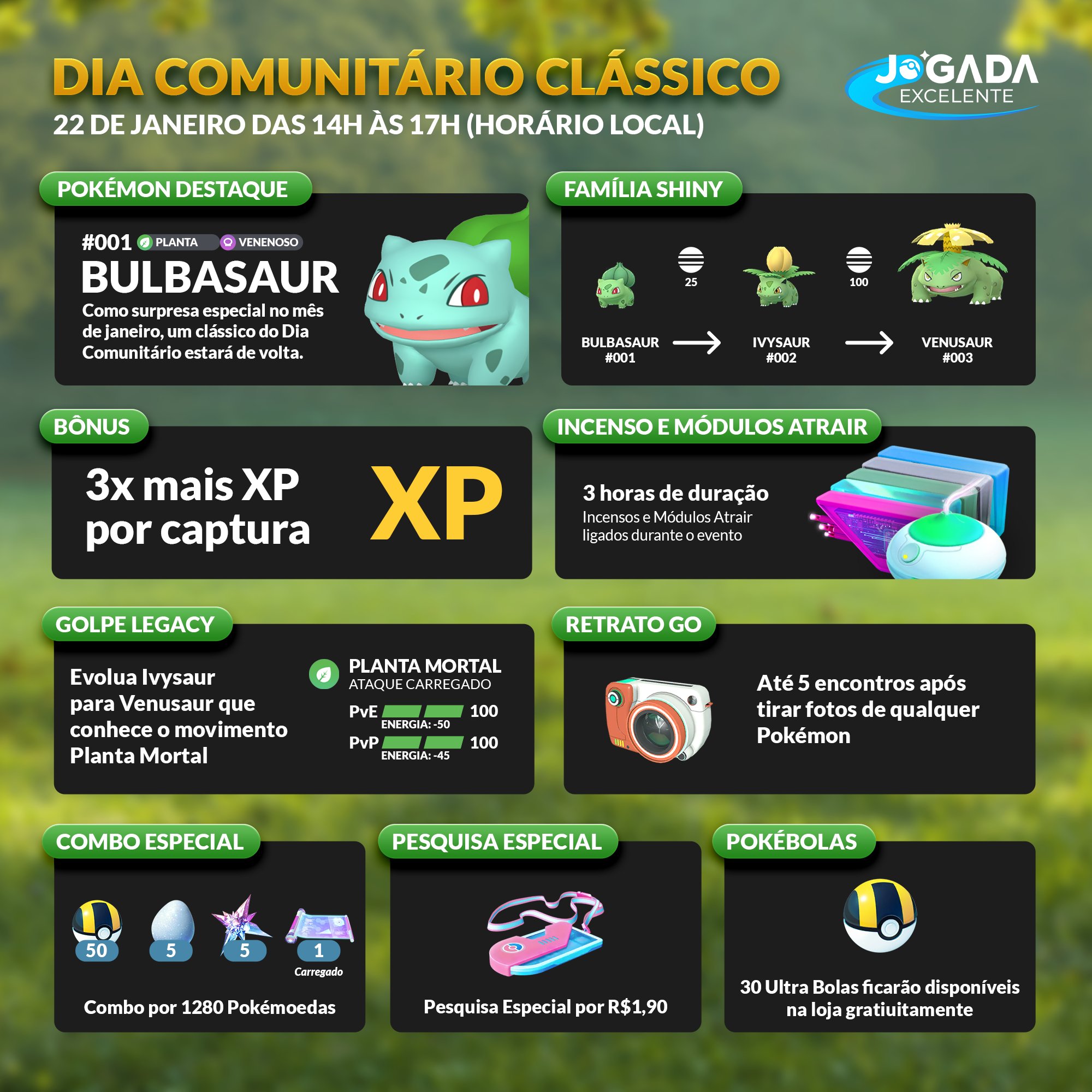 Jogada Excelente on X: O Dia Comunitário com Eevee acontece nesse final de  semana,14 e 15, das 11h às 17h em cada dia. Confira esse guia sobre como  evoluir Eevee para cada