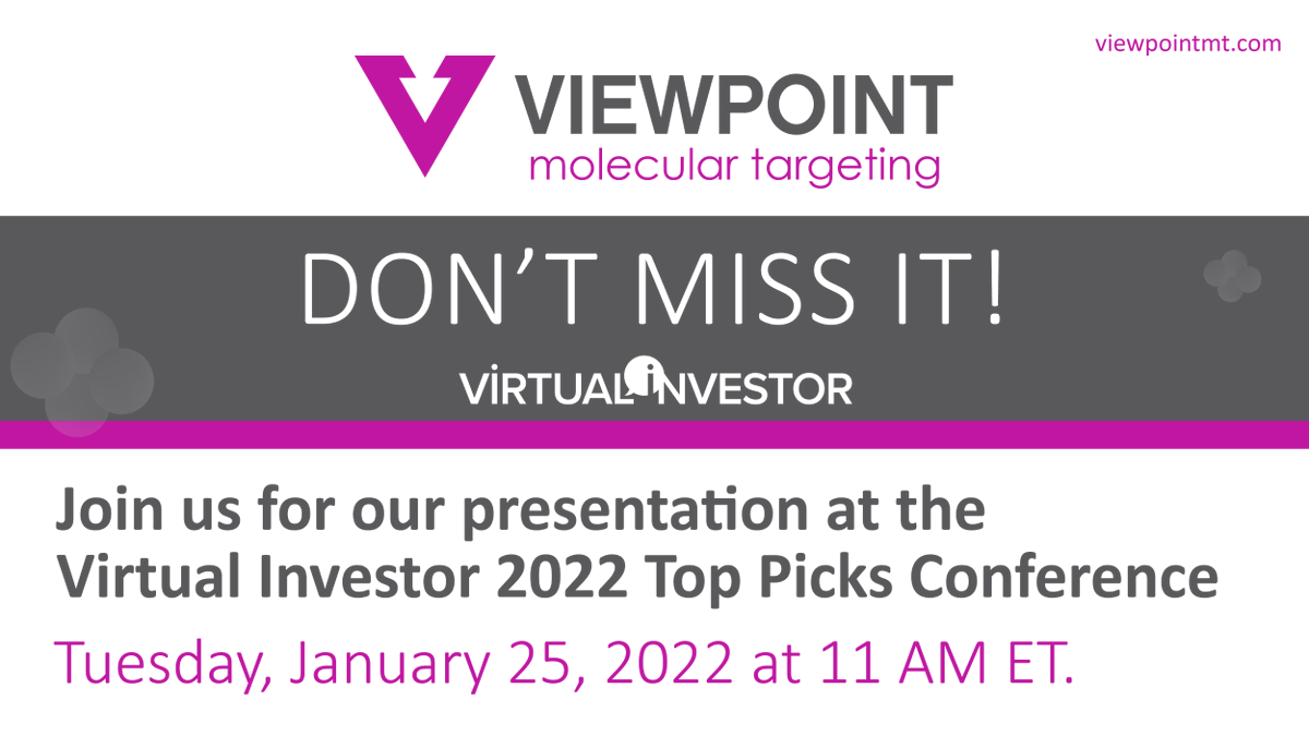 ViewpointMT (@viewpoint_mt) on Twitter photo #DontMissIt! We are presenting at the upcoming JTC #VirtualInvestor 2022 Top Picks Conference on Tuesday, January 25th at 11:00 AM ET. Pre-submit your questions here: bit.ly/3pTkXjP
<a href="/InvestorVirtual/">Virtual Investor Co.</a> #DontMissIt! We are presenting at the upcoming JTC #VirtualInvestor 2022 Top Picks Conference on Tuesday, January 25th at 11:00 AM ET. Pre-submit your questions here: bit.ly/3pTkXjP
<a href="/InvestorVirtual/">Virtual Investor Co.</a>