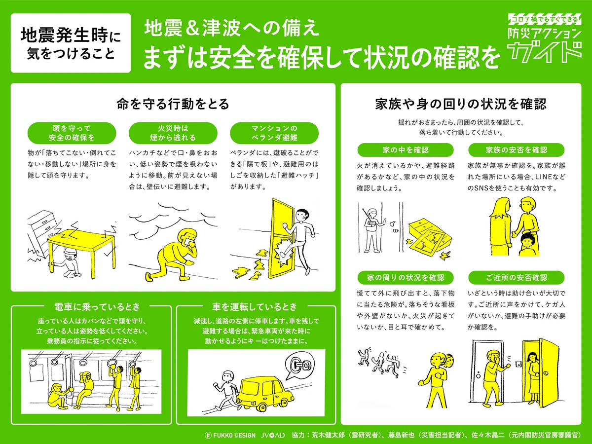 地震が起きた時ぜひ参考にして！命を守ることを優先に