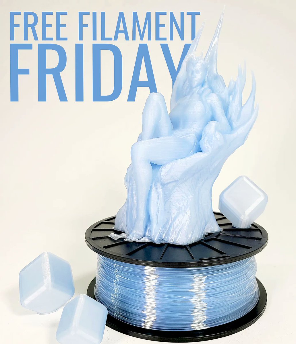 Win a FREE spool of our newest seasonal PLA!! We call this "cool" new filament Glacier Ice.
#FreeFilamentFriday

Simply LIKE &amp; RT to enter! Winners will be selected from each social platform (FB, IG, &amp; Twitter) on Monday morning. #MadeWithMakerGear