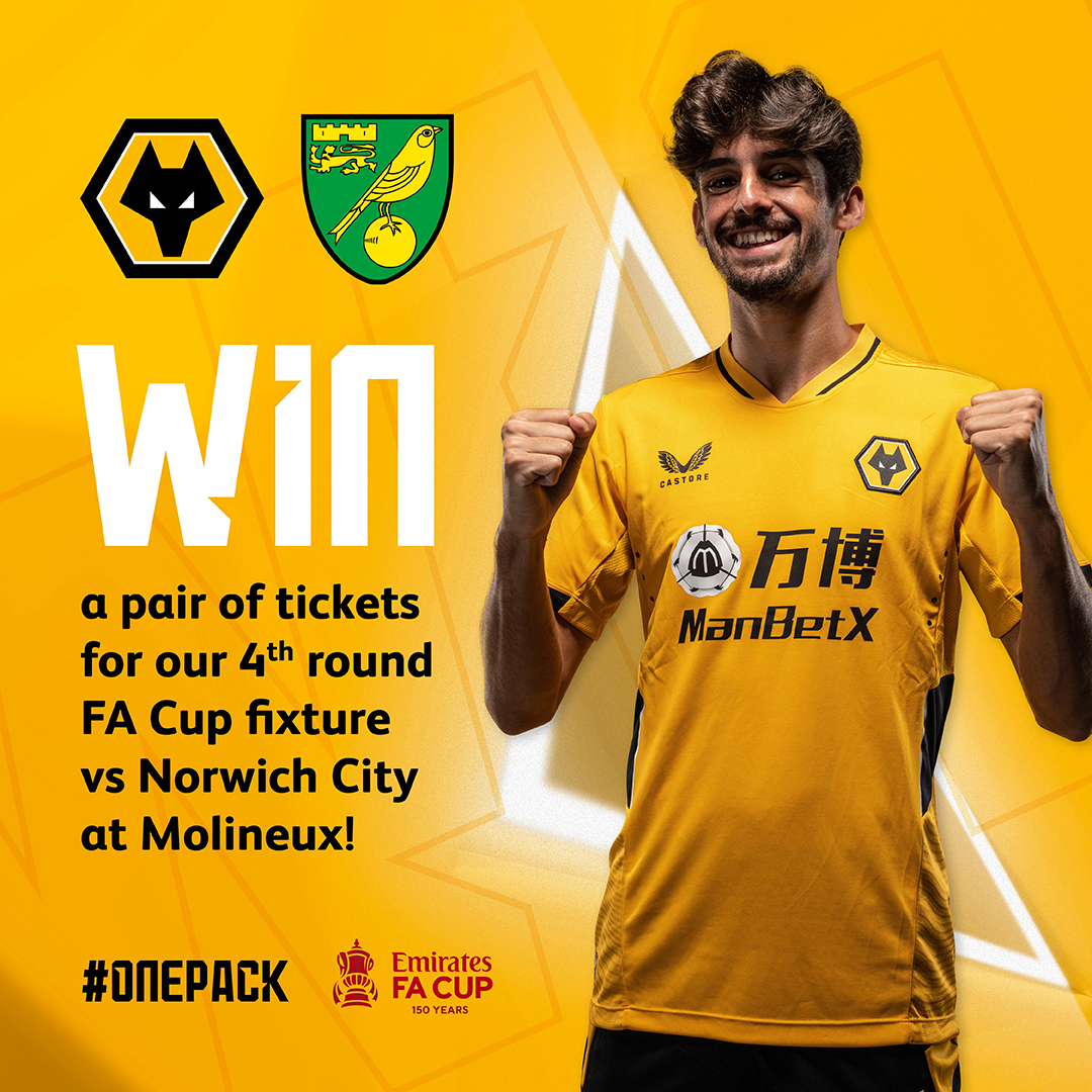 Young_Wolves's tweet image. Win a pair of tickets to our @EmiratesFACup fixture against @NorwichCityFC! 🏆

To enter, follow @Young_Wolves, RT this tweet and answer this question: Which current Wolves player made 243 appearances for the Canaries? 🤔

Winner announced Wednesday 2nd February.