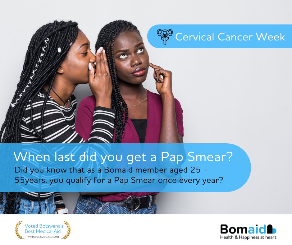 Had a Pap Smear in the last 12 months – throw a ❤️.
Not yet – then RT to spread the awareness. 
#cervix #cancer #papsmear #memberbenefits #earlydetectioniskey #EarlyDetectionMatters