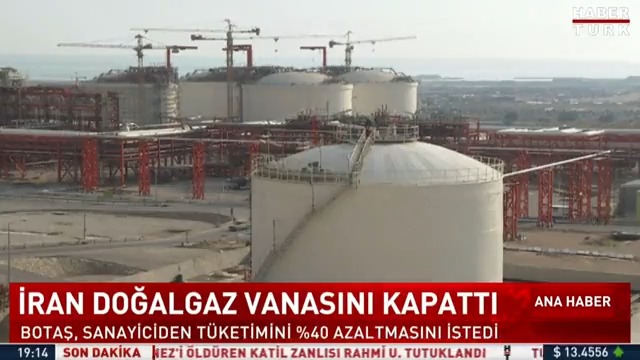 Image for the Tweet beginning: İran doğalgaz vanasını kapattı... BOTAŞ,