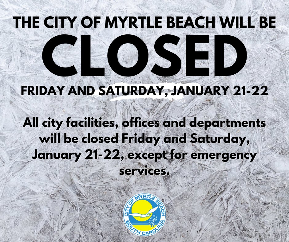 MyrtleBeachGov's tweet photo. *UPDATE* The Grande Dunes Bridge is closed.  It will reopen when temperatures are above freezing.  Frontage Road B-2, also known as Henry Road, will be fully accessible for everyone if needed.  The Grande Dunes guard house is open 24/7 to answer calls. https://t.co/whhY1ff3vQ