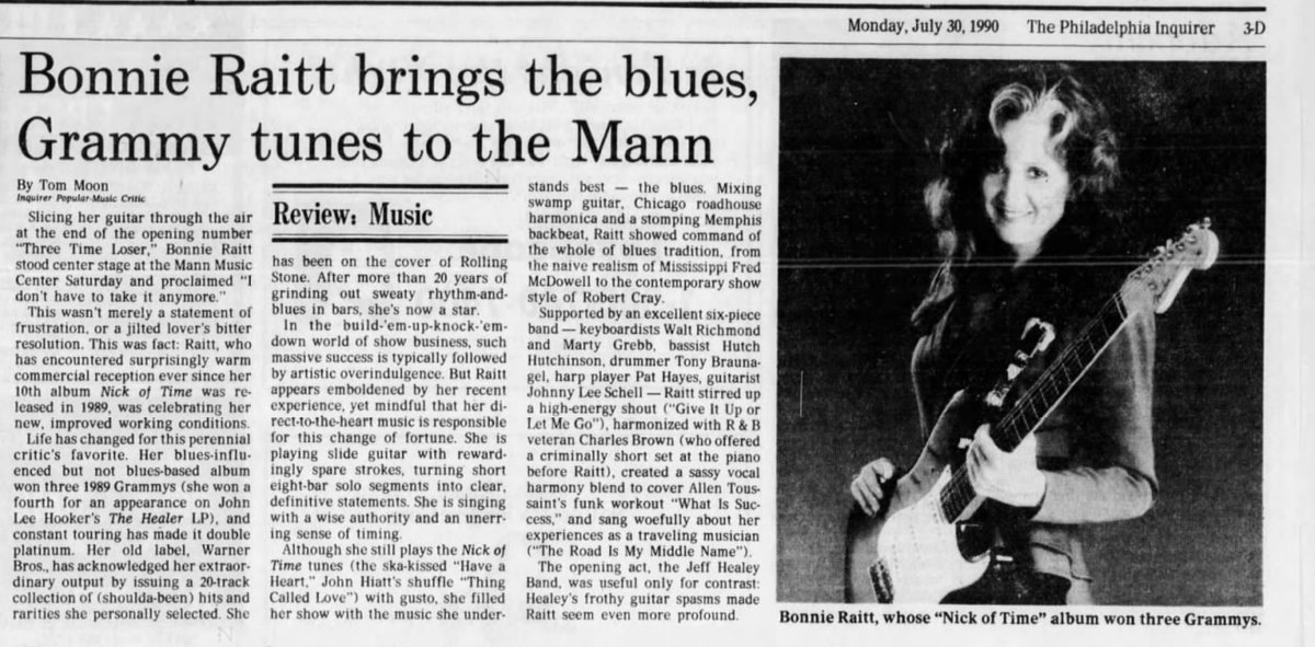 HighmarkMann's tweet image. #FridaysFromTheVault: In honor of @TheBonnieRaitt coming to our stage on June 15, we take a look back at her history in Philly. A frequent performer at the Mann over the years, Raitt actually started her professional career in our city in the late 60s.

➡️ MannCenter.org/Vault-Raitt