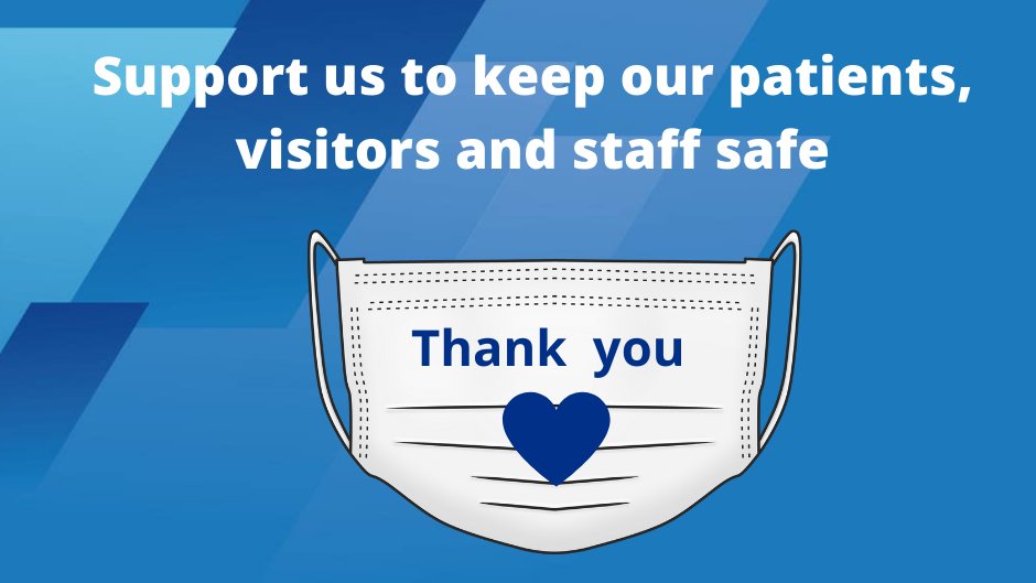 Despite Plan B restrictions lifting next week, we kindly ask all of our patients and visitors to continue to wear a face mask at all times while in our hospitals.  By doing so you are helping to keep all our vulnerable patients  and wonderful staff safe.  Thank you 💙#nhsheroes