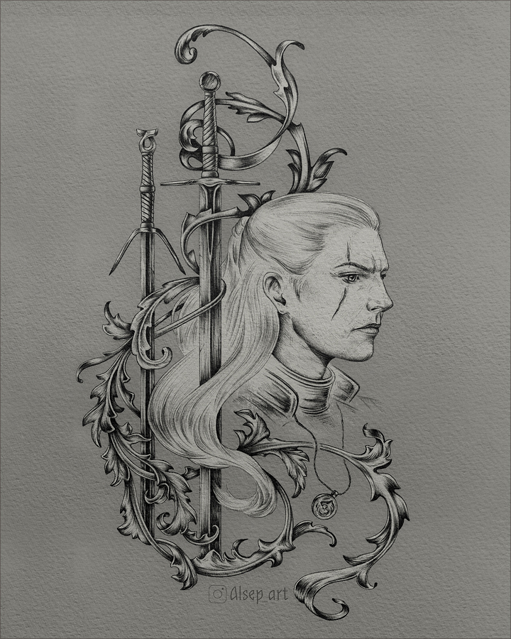 alsep_art's tweet photo. Hand drawn, high-quality scanned and colored in digital.
Materials used: #drawing paper, #pen &amp; #ink and Procreate for coloring. #witcher #fanart https://t.co/ZJVTekD4Ui