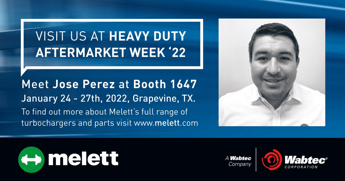 If you're heading to @HDAWConference next week make sure you visit Kenny and Jose at the Melett booth 1647! 

They're looking forward to seeing some familiar faces and some new as well as demonstrating their extensive expertise in the turbo market.

#HDAW22 #melett #turbos