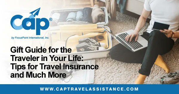 Unsure of what to give the traveler in your life? Check out our tips on the most useful gifts for travelers!
 You can find our guide on captravelassistance.com/safe-travels-t…

#TravelGuide #TravelWithCAP #TravelSafety #TravelAssurance #Globetrotter #Traveler #FocusPoint #TravelInsurance