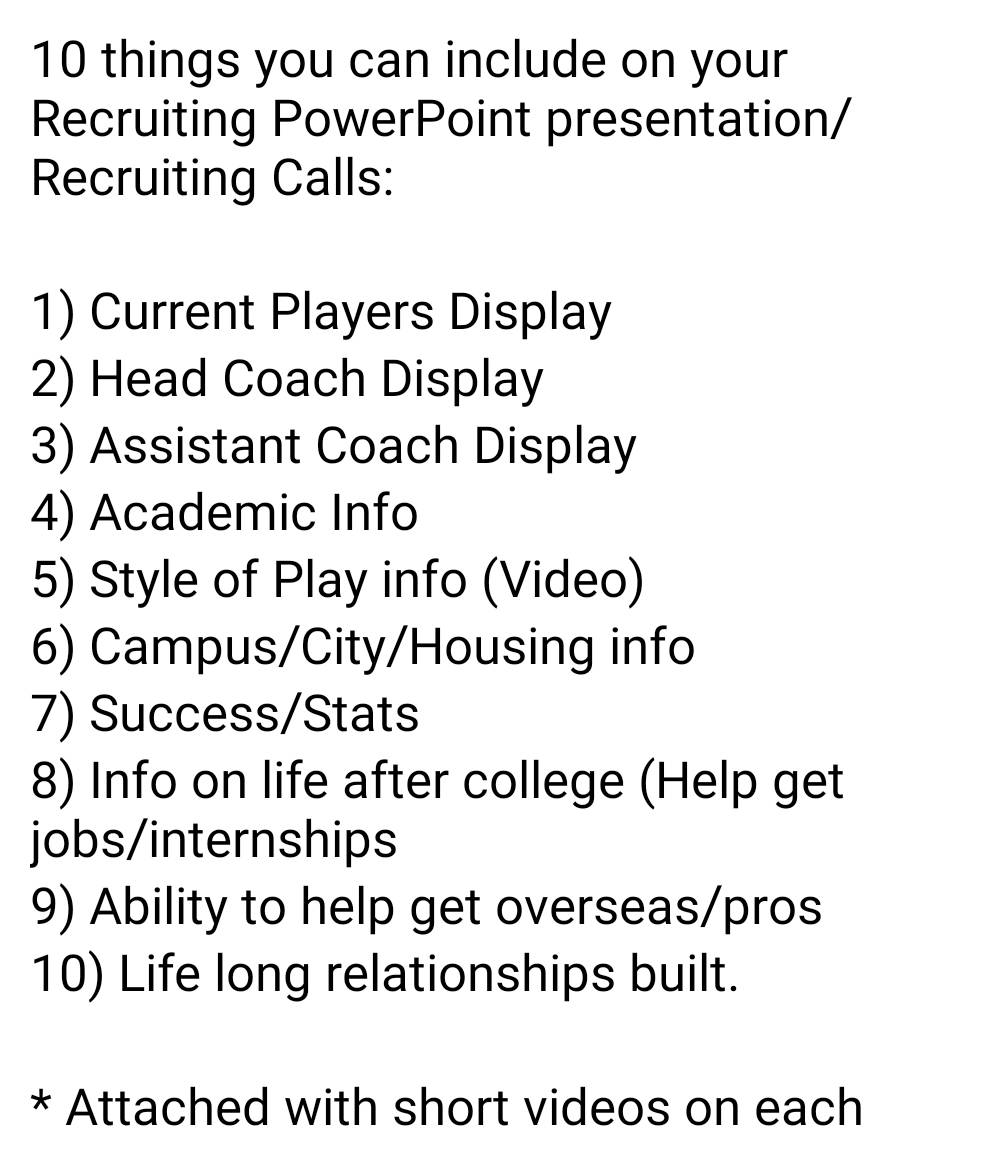 Chalk Talk: Recruiting. Thank you to all the coaches who joined in.
