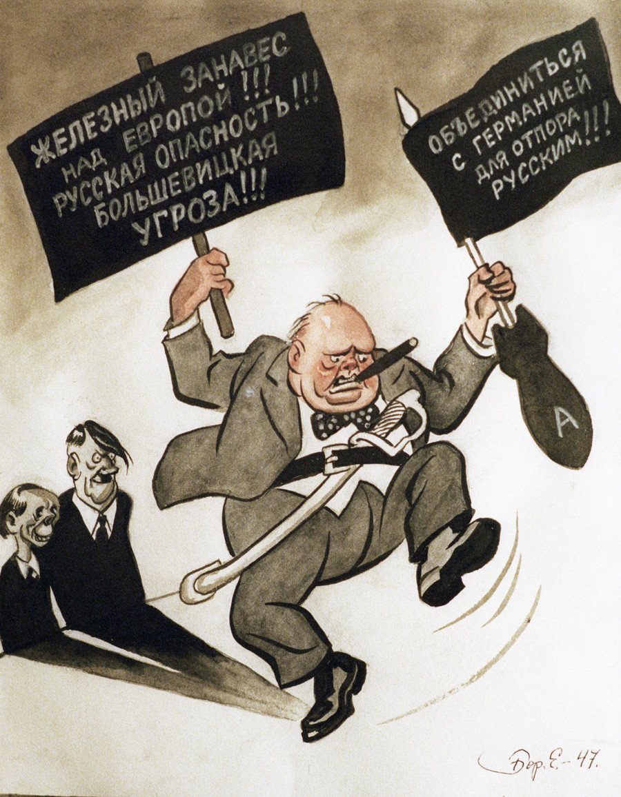 Iron Curtain Political Cartoon