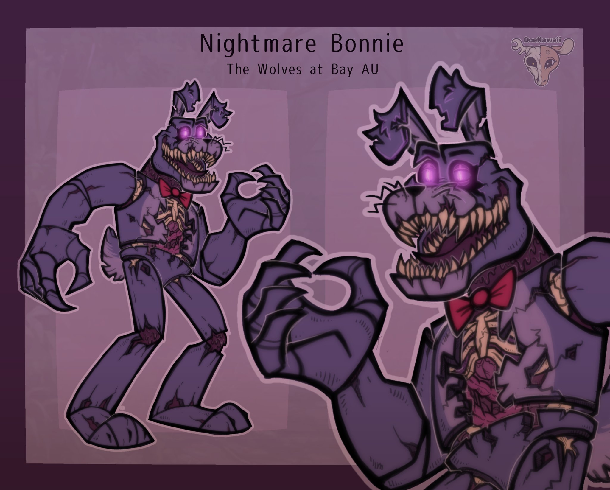 X 上的Doe 🏳️🌈 🦌 deer drawing dogs:「Nightmare sketch for FNAF 4 birthday 💛🐻 #FNAF / X