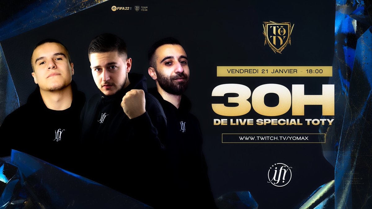 idrizlabasefc's tweet image. C'EST PARTI POUR LE LIVE TOTY 2022 AVEC LA IFY ! 🏆

Au programme : +1000 PACKS.

CONCOURS EXPRESS : RT + FOLLOW POUR GAGNER 20€ ! T.A.S CE SOIR 20H ! 🔥

twitch.tv/yomax ⬅️