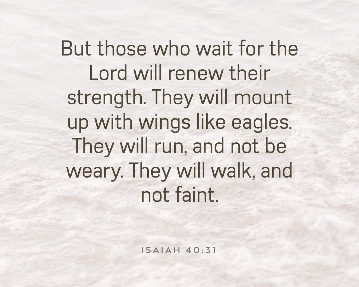 InstaEncourage's tweet image. I ♥️ THIS PASSAGE!!

Haven’t you known?
Haven’t you heard?
The everlasting God, Yahweh, the Creator of the ends of the earth,
✔️doesn’t faint.
✔️He isn’t weary.
✔️His understanding is unsearchable.
✔️He gives power to the weak.
✔️He increases the strength of him who has no might.