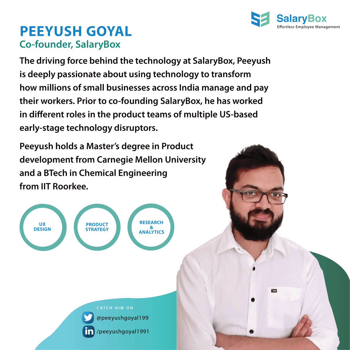 Peeyush, our co-founder is deeply passionate to change how blue-collar workers experience employment &amp; gain access to financial services
He is strongly aligned on building &amp; scaling a solution that uplifts lives &amp; builds longterm resilience
Find him here: linkedin.com/in/peeyushgoya…
