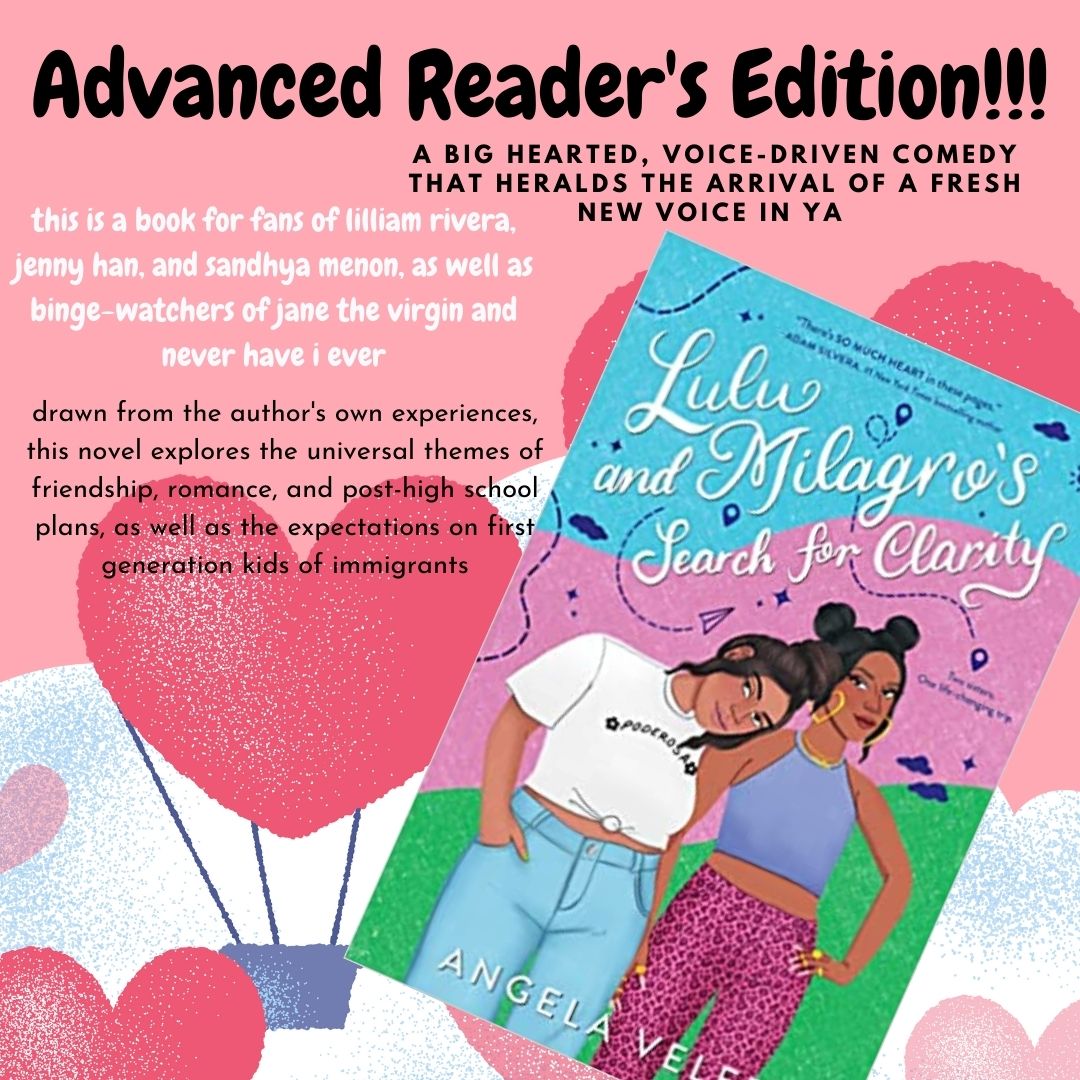 F6thLRCs's tweet photo. The wonderful @Harper360YA have sent an Advanced Reader's copy of the beautiful 'Lulu and Milagro's Search for Clarity' by @frozenfresa ❤️📚 Add 'Angela Velez' to your Accessit interests today to be notified when it is available for reserving! ✏️ #F6th @Farnborough6th https://t.co/nCmWUiwHbY