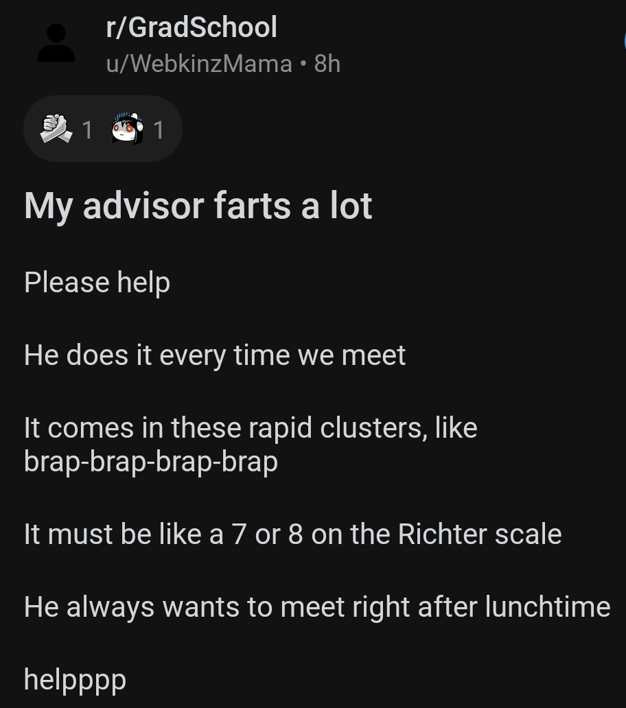 Academic Twitter is OK, but Academic Reddit is definitely the place to be.