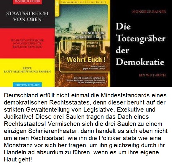 Rechtsbrüche - Systemfehler - Demokratie - Defizite!
===
Außer Deutschland, Österreich und Tchechien...