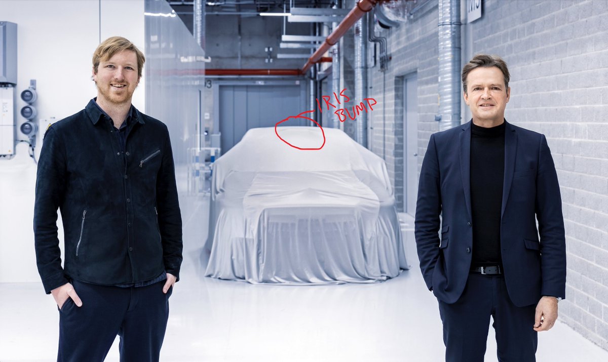 beauregard2's tweet photo. $LAZR This is cool. Blow up the PR photo and look at what's under the sheet behind Austin. Yep, that's clearly a Luminar Iris ALREADY integrated into a Mercedes roof. They are deep into this partnership. https://t.co/SI5022umdH