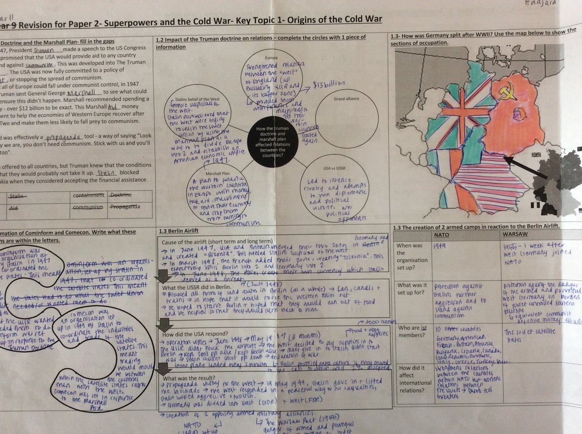 MissHensonHist's tweet photo. Year 11s embody #Rushey2workhard with their revision homework โฆ@RusheyMeadAcadโฉ
Thank-you to the kind History teacher who shared these Cold War resources https://t.co/2bZkDeJD1i