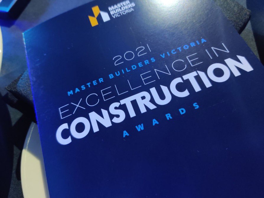 Construction is learning to live with this awful virus that we’ve successfully worked through. And last night was one wonderful step along that journey. Congrats @mbavic, their team and industry leaders Mark Little and Rebecca Casson. A great night celebrating our industry.