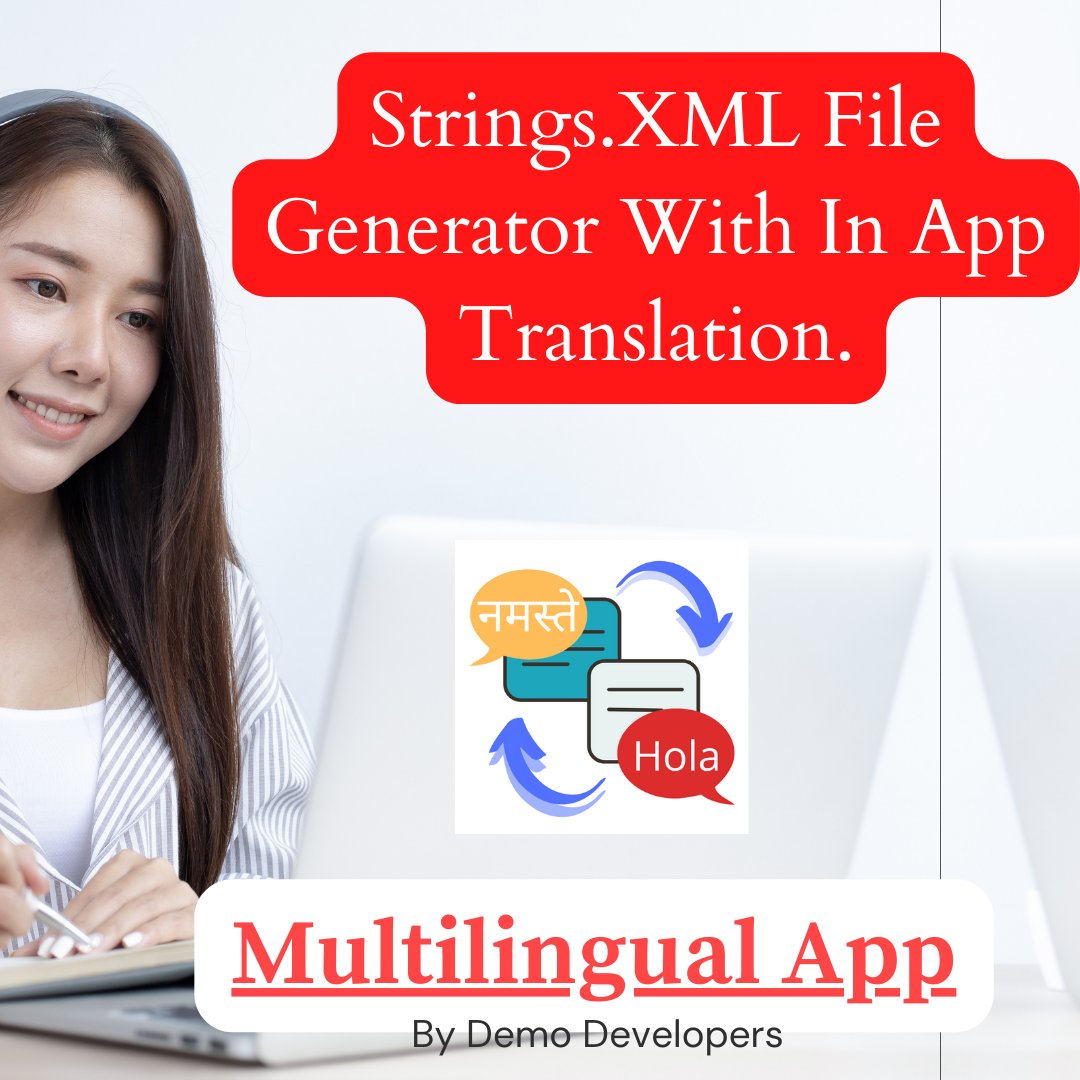 DemoDevelopers's tweet image. Generate Strings.XML File For Your Android App With In App Translation. Get Multilingual App A Strings XML Generator For Android.

Get Free Trials -  microsoft.com/store/apps/9NZ…

#MultilingualApp #DemoDevelopers #Localization #Android #Multilingual