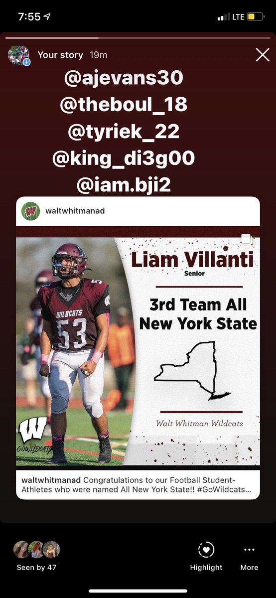 Villanti53's tweet photo. Honored to be named 3rd team all state. https://t.co/ICEF9qgMXX