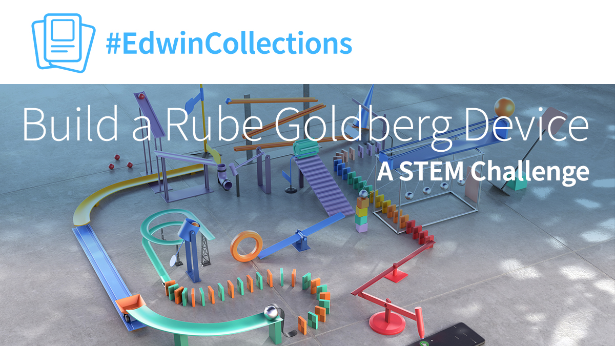 We usually design systems to be as efficient as possible. An engineer-cartoonist named Rube Goldberg imagined machines that were the opposite. In this #EdwinCollection students will learn &amp; observe these devices, then design and build their own. 
Explore: share.edwin.app/collections/d2…