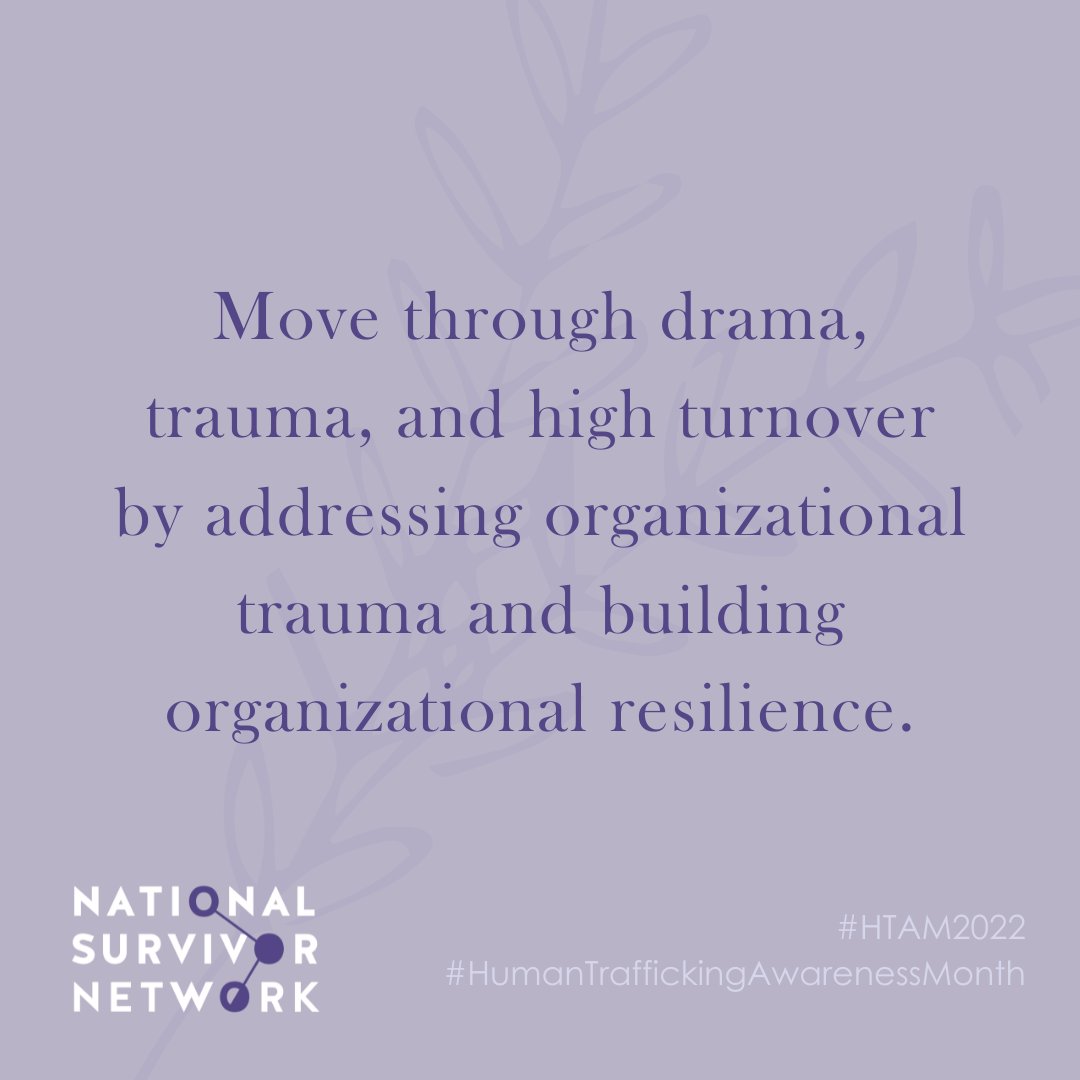 NtlSurvivorNet's tweet photo. Does your org have a history of drama, trauma, or high turnover? Many organizations that work in trauma response & prioritize survivor leadership do! Consider working on organizational trauma to address workplace trauma patterns. See: https://t.co/WeoGKVeRL9 #HTAM2022 https://t.co/d0aBLqS0cn
