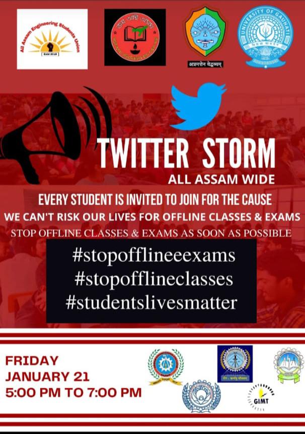 NazimulF's tweet photo. Postpone offline exams.

#stopofflineclasses
#stopofflineexams
#studentlivesmatters
#gauhatiuniversity

@himantabiswa
@keshab_mahanta
@gauhatiUni
@jagdishmukhi
@ugc_india
@narendramodi
@PMOIndia https://t.co/Te9q8ye40j https://t.co/LdP6zjF6iM