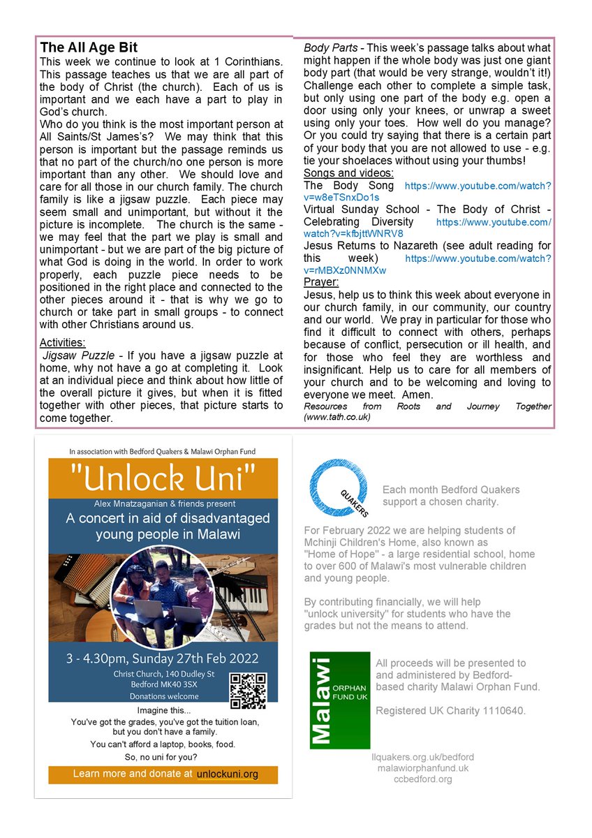 BiddenhamChurch's tweet image. The church family is like a jigsaw puzzle.  Each piece may seem small and unimportant, but without it the picture is incomplete.   We may feel that the part we play in the Church is small and unimportant - but we are part of the big picture of what God is doing in the world.