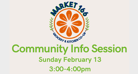 market166's tweet photo. How is a cooperative grocery store different from a “normal” grocery store? Come find out at our community info session on Feb 13: https://t.co/eh1Q3Aio4Y https://t.co/JqcKn53ug3