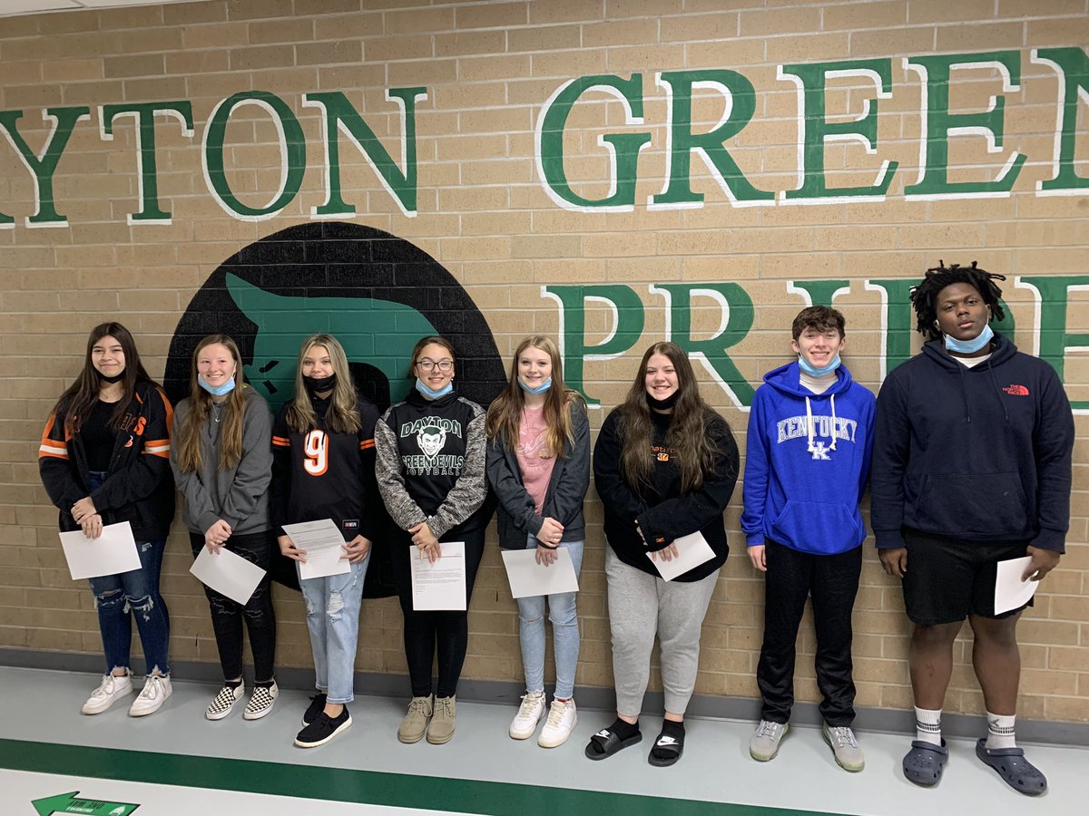 Congratulations to our January Students of the Month!  We are proud of these ⭐️⭐️⭐️⭐️⭐️ Greendevils!  Keep Growing! <a href="/DaytonHSKy/">Dayton HS</a> <a href="/DHS_Dayton_Ky/">dayton high school</a> @DHSDrWright <a href="/DaytonYearbook/">Dayton HS Yearbook</a> <a href="/JayGreendevil/">Jay Brewer</a>