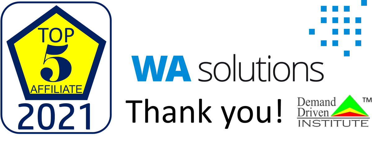 <a href="/SolutionsWa/">WaSolutions</a> completes our Top 5 #ddiaffiliate list for 2021.  Thank you to Juan Camilo Trujillo Cadavid and his team of dedicated #demanddriven specialists. #ddmrp #ddiinstructor #supplychainresilience #supplychainmanagement #ddpp #ddlp