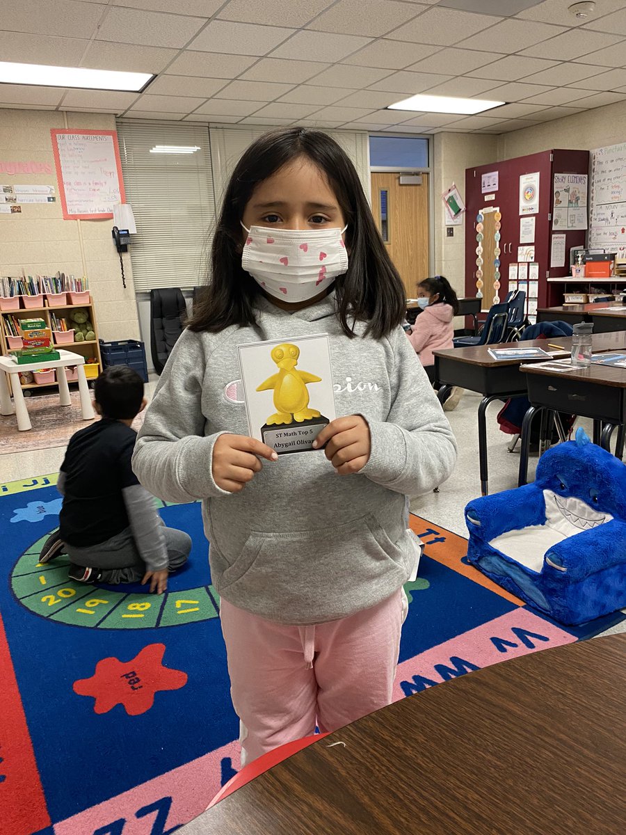 #1 in the whole school @WilsonES_AISD  in ST Math this week!! Go first grade!