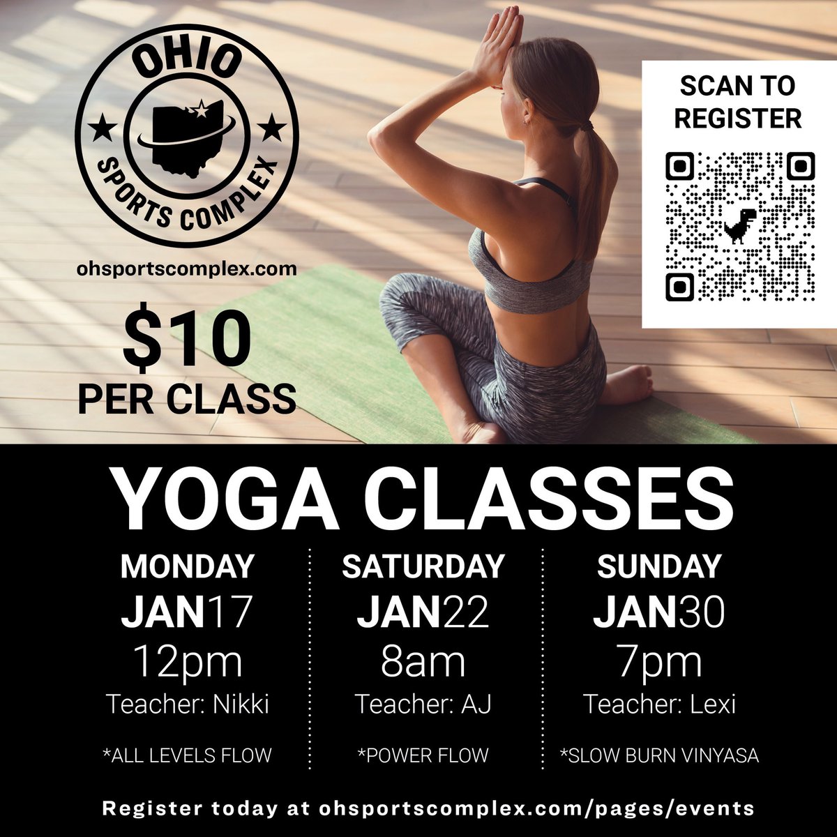 ohsportscomplex's tweet photo. Come flow with us tomorrow! 
📍 36540 Biltmore Pl. Willoughby, OH
🗓 8am tomorrow morning 
📝 https://t.co/unfScokOCw https://t.co/4VN4LGsrOJ