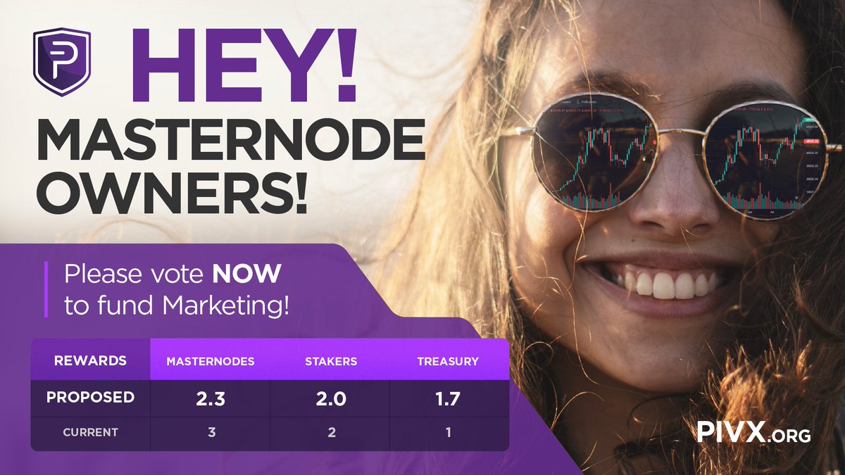 Hey! $PIVX Masternode owners!
Please be aware of this latest proposal as it affects ALL #PIVX Masternode owners. 

We would appreciate your feedback. 
forum.pivx.org/threads/pivx-l…

 #Crypto #Marketing