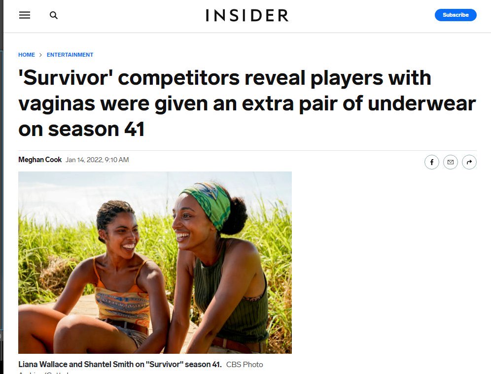 سایت فمینیستی و دست چپی اینسایدر، مدتی است که به جای واژه «زن» از تعبیر «دارنده واژن» برای اشاره به زنان استفاده می‌کند: