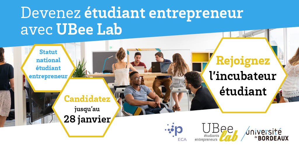 Plus d'informations sur la candidature au Statut national d'étudiant entrepreneur, ouverte jusqu'au 28/01 : ubeelab.u-bordeaux.fr/comite-de-sele…