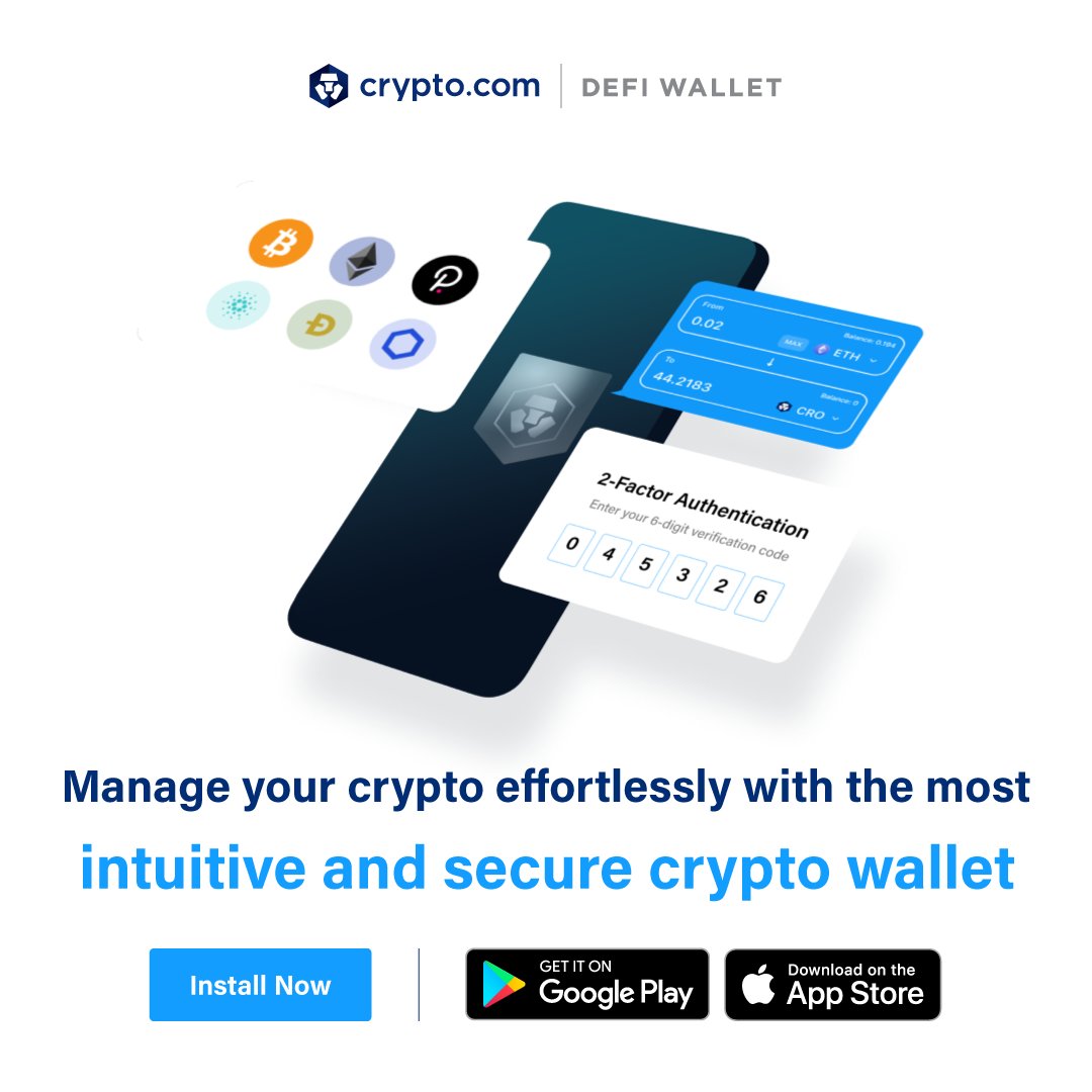 cryptocom's tweet photo. A full suite of services at your fingertips 👆🏼

Easily manage 500+ tokens, including #ATOM, #AAVE, #DOT, #ETH, #BTC, #CRO and more.

Your private keys are encrypted locally on your device with Secure Enclave, and protected by Biometric and 2-Factor Authentication.🔐