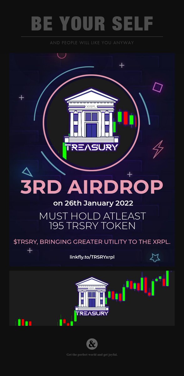 🏆Let's Spread Good News💖 
#5LuckyWinners of $TRSRY 20.00
✅Like, Share,TAG Atleast 5 Friends
✅Follow ME &amp; @TREASURYxrpl  
✅ Join Telegram
t.me/TRSRYxrpl

🎉You may Also ✔️Website:
linkfly.to/TRSRYxrpl

🔥Be Excited for The 3rd AIRDROP  on January 26!

#TRSRY #XRPL