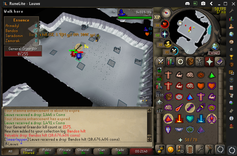 LawsSkilled's tweet photo. We got em!! 1575 bandos hilt!! log completed also! #bandos #osrs #gwd #hilt #runescape https://t.co/3gBCbIcIAy